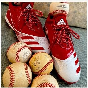 Adidas BBall ⚾️ Size 8 Men’s Shoes Red; Like New